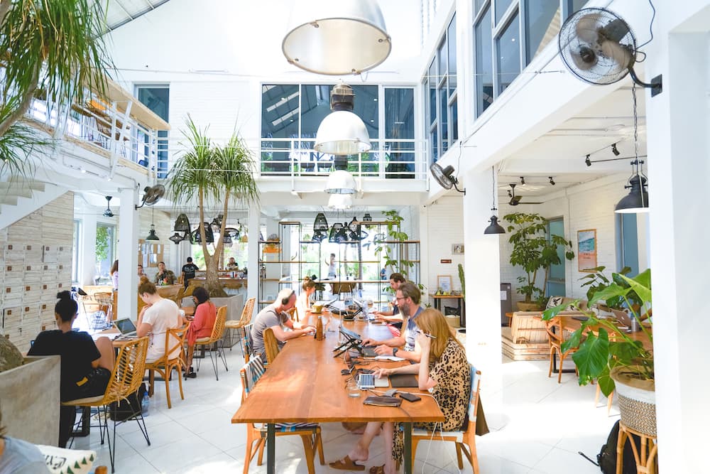 Tropical Nomad coworking interior
